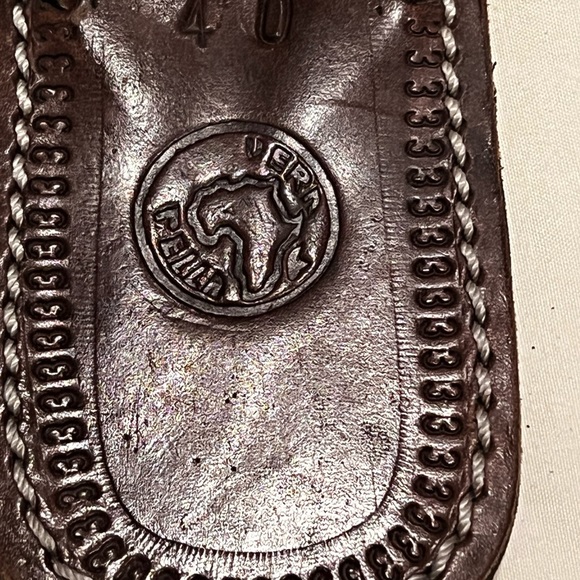 Exquisite & Unique African Leather & Beaded Flip Flops Sandals Sz 40 Multicolor - Picture 9 of 13